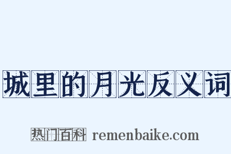 城里的月光反义词是什么意思的图片